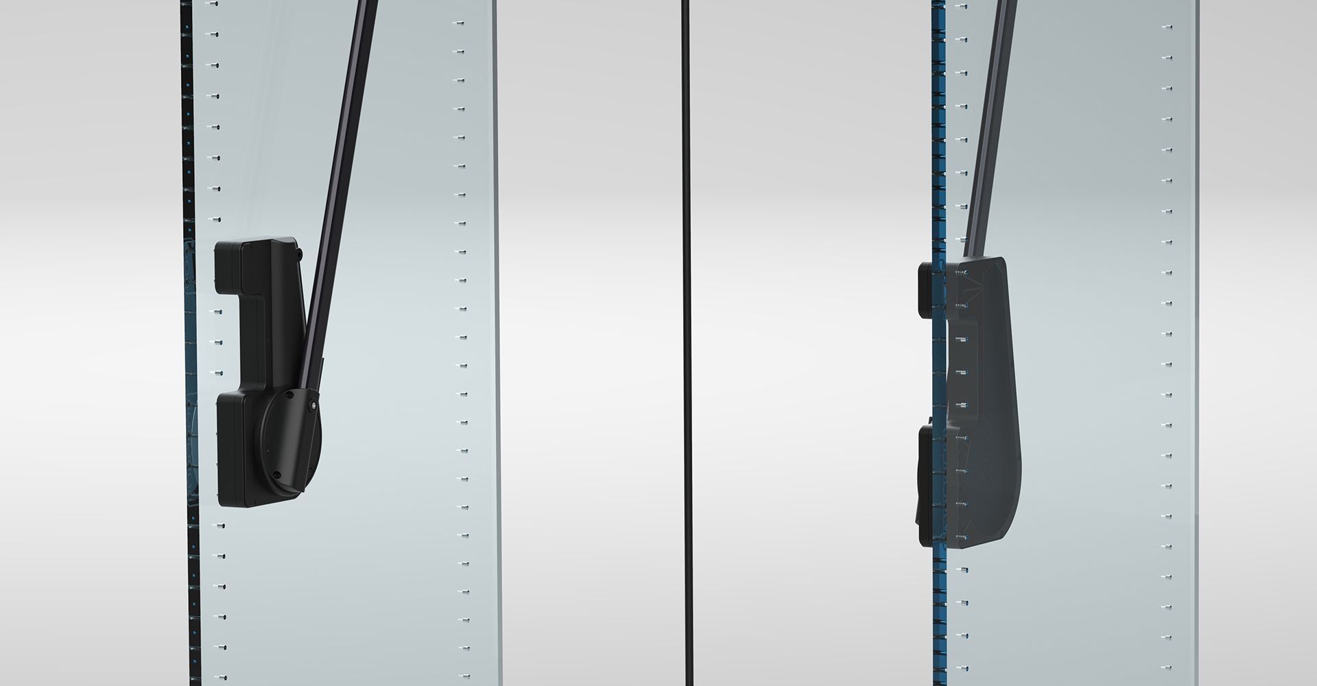 Glasscheiben, die festgehalten werden